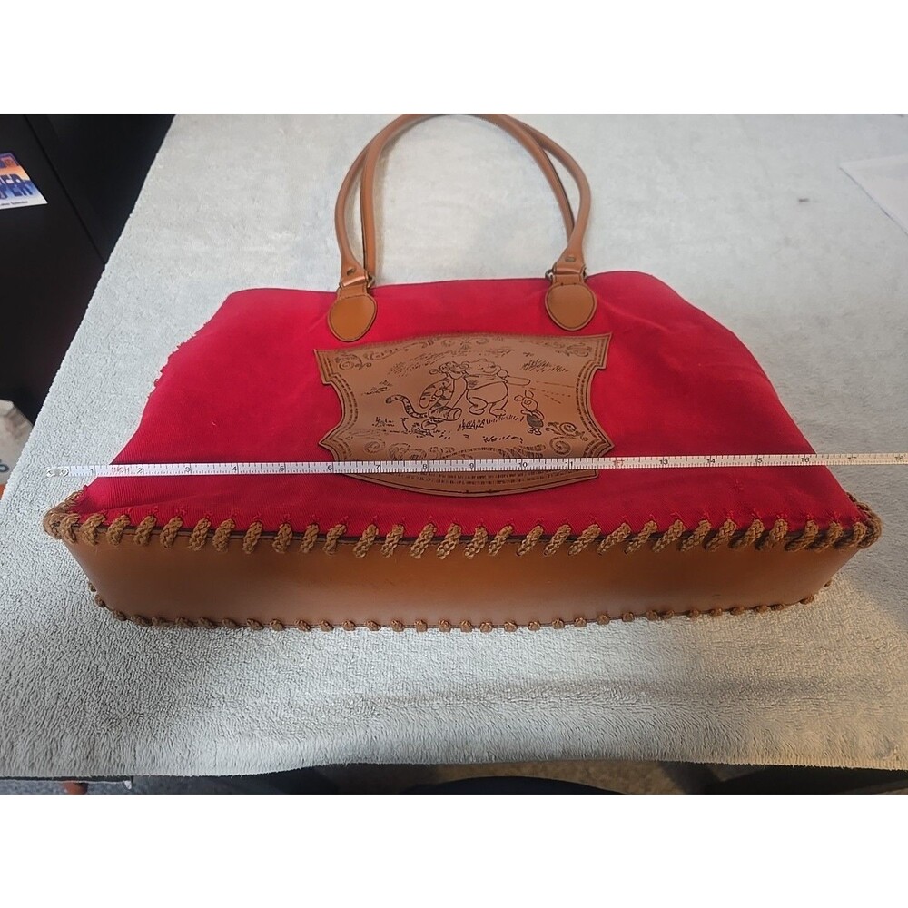 Vintage Disney Red Cotton Winnie The Pooh Tote Bag/Purse - Picture 8 of 8